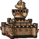 Bowser's Castle: Sprite of the whole castle during battle mode position. From Mario & Luigi: Bowser's Inside Story