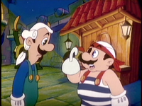 Mario and Luigi under their pirate personas.