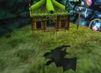 A purple Banana Balloon in Creepy Castle.