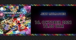 Cover picture of the official Facebook page associated with the Mario Kart 8 Deluxe Seasonal Circuit event held October 16, 2021, 18:00 CET in Germany, Austria, and Switzerland