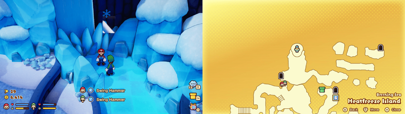 Third hidden block in Heatfreeze Island from Mario & Luigi: Brothership