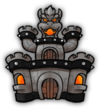 An artwork of the giant boss in the gauntlet before fighting it. In this case, it's Bowser's Castle.