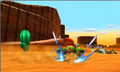 The shortcut past the train in Mario Kart 7.