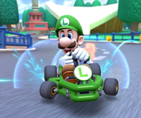 Thumbnail of the Luigi Cup challenge from the 2nd Anniversary Tour; a Time Trial challenge set on Berlin Byways 2