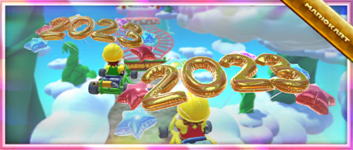 The New Year's 2023 Pack from the 2023 New Year's Tour in Mario Kart Tour