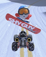Shy Guy (Slope Styler) performing a trick.