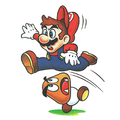 Mario jumping over a Goomba in Donkey Kong