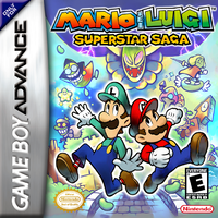 North American box art of Mario & Luigi: Superstar Saga