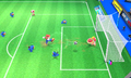 Mario playing soccer.