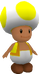 Rendered model of the yellow Toad from Super Mario Galaxy.