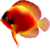 Model of a red fish from Super Mario Sunshine. It resembles a discus.