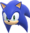Head of Sonic the Hedgehog.