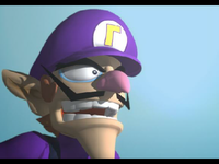Waluigi's face shown very briefly in the opening of Mario Party 4