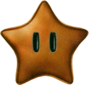 Artwork of a Bronze Star from Super Mario Galaxy 2.