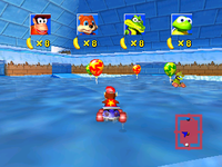Diddy Kong racing in the Icicle Pyramid
