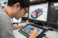 Artist at Nintendo working on concept art for the Standard Kart in Mario Kart 8