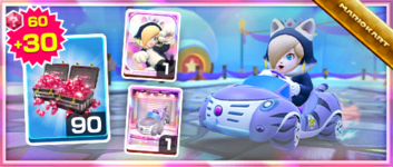 The Cat Rosalina Pack from the Sundae Tour in Mario Kart Tour