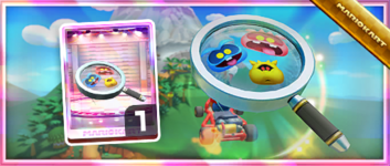 The Magniflying Glass from the Spotlight Shop in the 2023 Doctor Tour in Mario Kart Tour