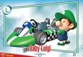 Baby Luigi trading card.