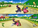 Only two Goombas appear in split-screen races