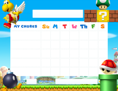 Mushroom Kingdom Chore Chart - Super Mario Wiki, the Mario encyclopedia