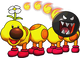 Wiggler & Flame Chomp (replaces Larry as the castle boss, after Larry joins the player)