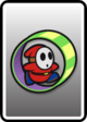 A Red Roller Guy card from Paper Mario: Color Splash