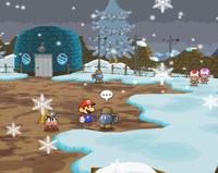 The unnamed Bob-omb in the southeast corner in the west scene of Fahr Outpost.