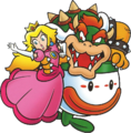 Bowser with Princess Peach from the first six months of the Nintendo Co., Ltd. 2017 calendar