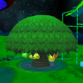 Screenshot of a fruit tree from Super Mario Sunshine.