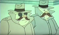 Mr. Bancroft and Hugo in their disguises