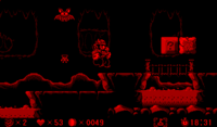 A screenshot from Virtual Boy Wario Land