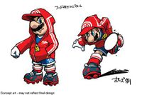Concept art for Super Mario Strikers.