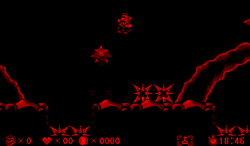 Screenshot illustrating Virtual Boy Wario Land's second playthrough changes.