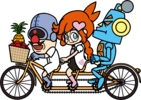Dr. Crygor, Penny and Mike artwork from WarioWare: Move It!