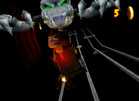A setup for a Golden Banana for Donkey Kong in Creepy Castle.
