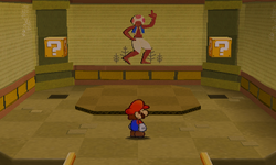 First, second, sixth, seventh, eighth, ninth, fourteenth and fifteenth ? Blocks in Drybake Stadium of Paper Mario: Sticker Star.