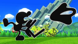 Mr. Game & Watch's Oil Panic in Super Smash Bros. for Wii U