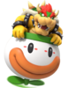 Artwork of Bowser riding his Koopa Clown Car in Mario Party Superstars