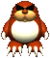 Model of a Monty Mole (also called Chubby in the instruction manual) from the Nintendo 64 video game, Mario Kart 64.