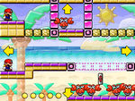 A screenshot of Room 2-9 from Mario vs. Donkey Kong 2: March of the Minis.