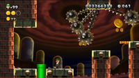 The third Star Coin of Impossible Pendulums in New Super Luigi U.