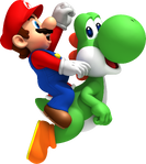 Mario riding Yoshi