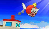 Big Cheep Cheep in Surfshine Harbor, from Paper Mario: Sticker Star.