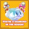 Valentine's Day E-card with Captain Toad, Toadette, and a Super Gem from Captain Toad: Treasure Tracker