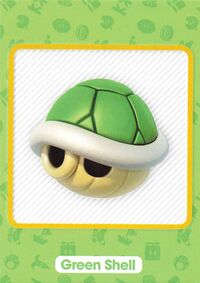 Green Shell item card from the Super Mario Trading Card Collection