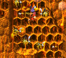 Parrot Chute Panic The fourth level, Parrot Chute Panic takes place inside a Zinger hive, which the Kongs can go through by descending with the assistance of several Quawks along the way.