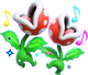 Artwork of Trottin' Piranha Plants singing due to a Wonder Effect