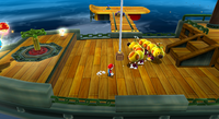 Mario on the third Airship in Bowser Jr's Airship Armada.