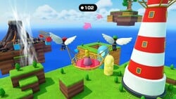 A minigame where two players flap wings to fly while carrying another player in Super Mario Party Jamboree